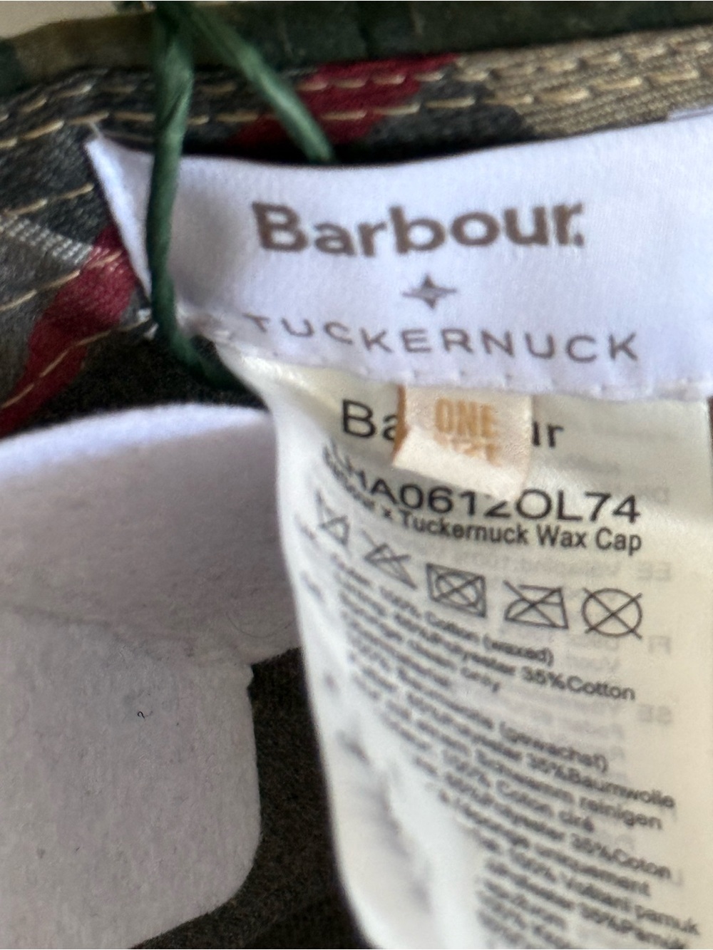 Barbour x Tuckernuck Wax Cap Olive Floral Camo Hat - Picture 5 of 5